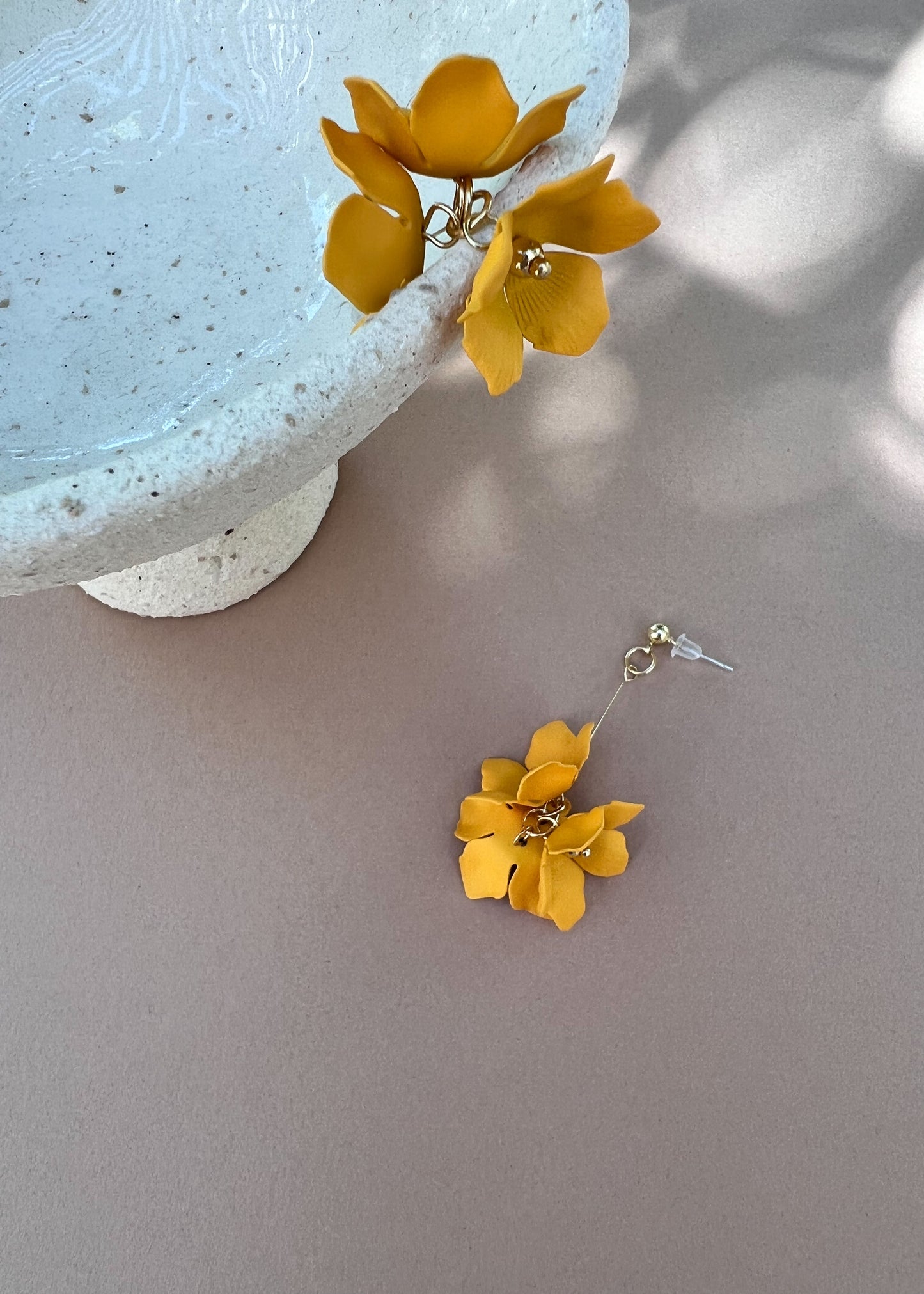 Fresh Yellow Flower Earrings