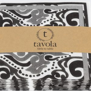 Abstract Black Serviettes
