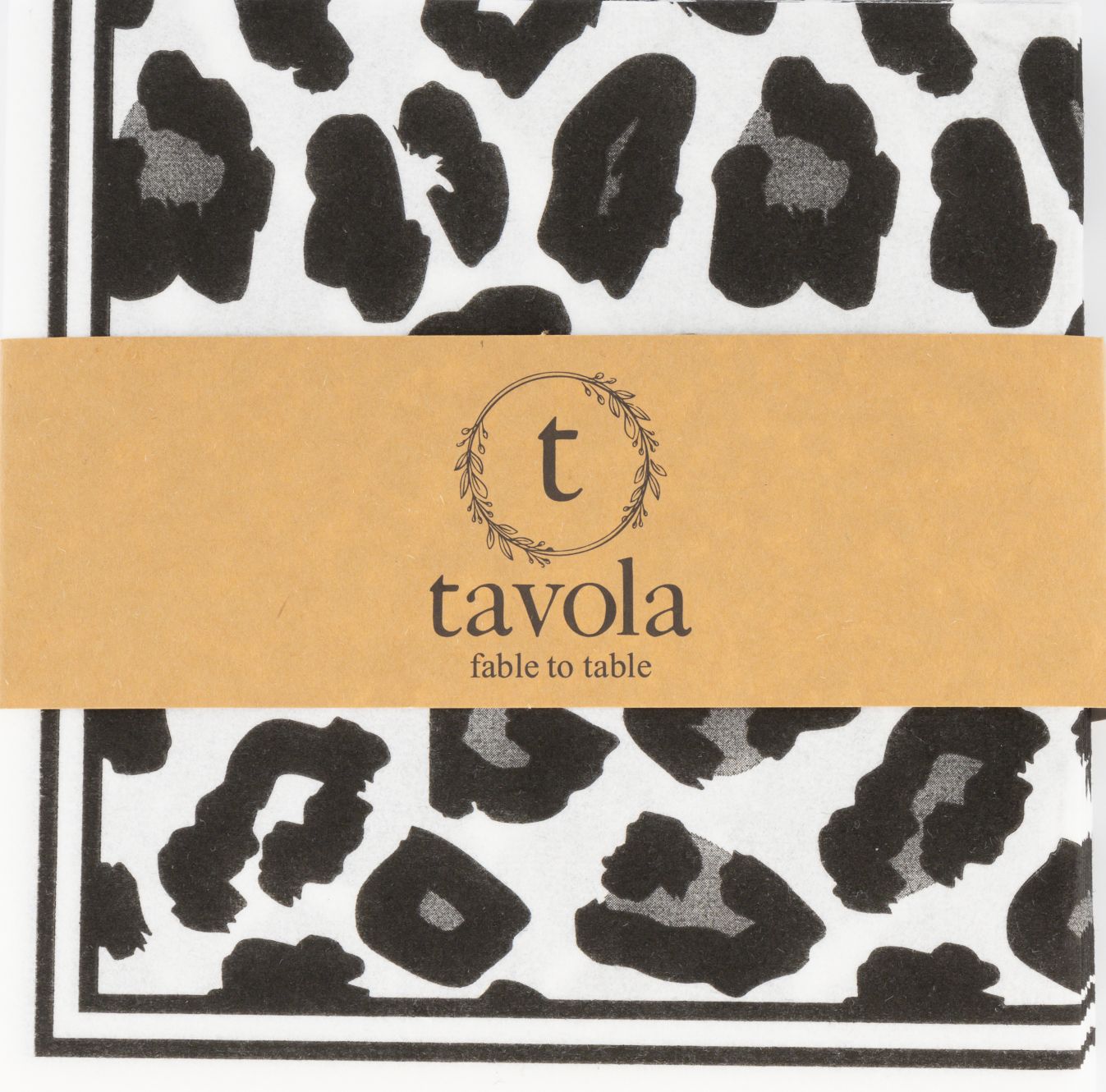 Leopard Black Serviettes