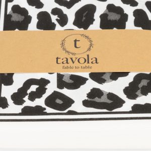 Leopard Black Serviettes