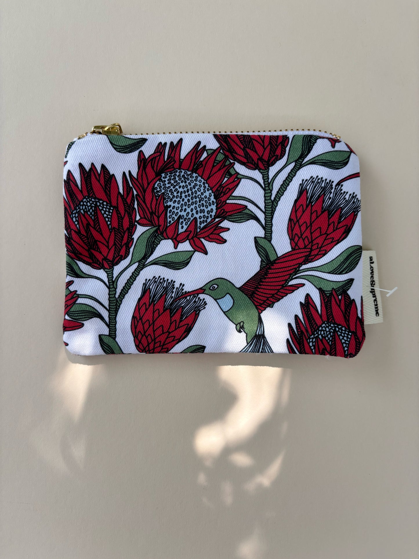 Small Purse, Red Protea Design