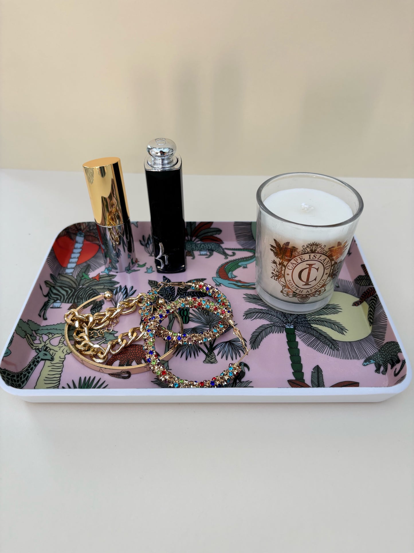 Trinket Tray Animal Kingdom - Pink (melamine).