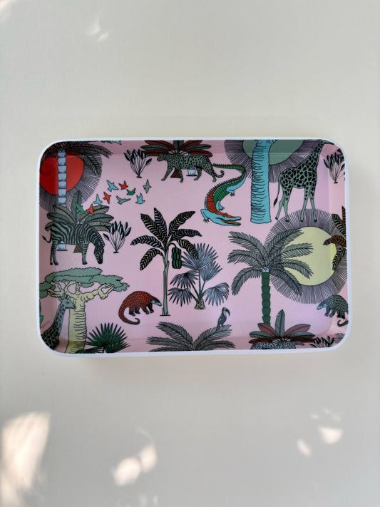 Trinket Tray Animal Kingdom - Pink (melamine).