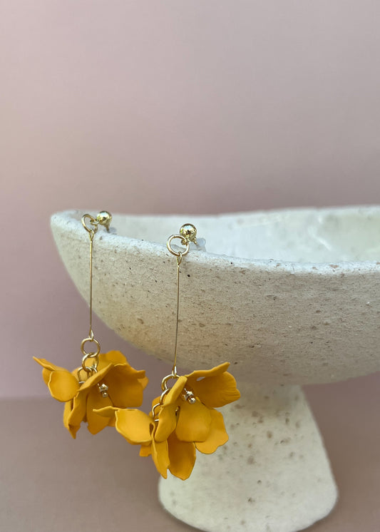 Fresh Yellow Flower Earrings