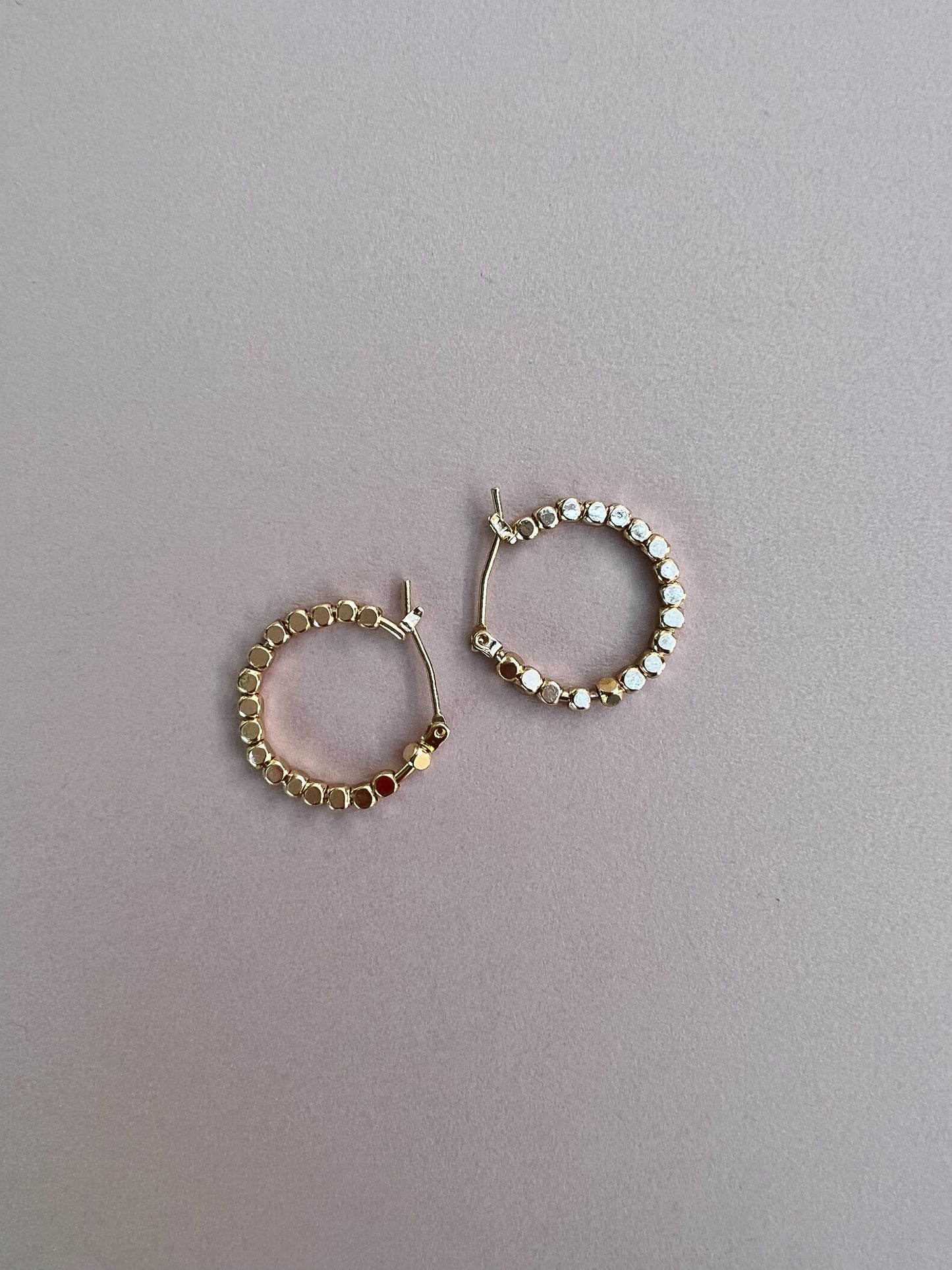 Beaded Hoop Earrings.