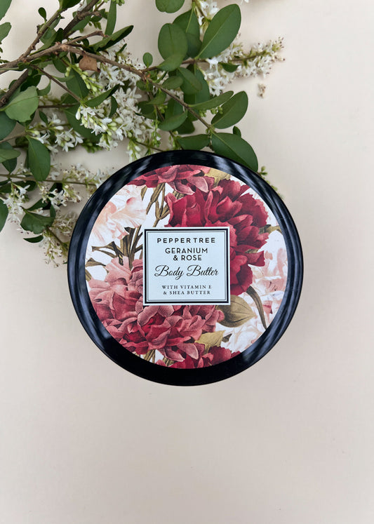 Pepper Tree Geranium & Rose Body Butter