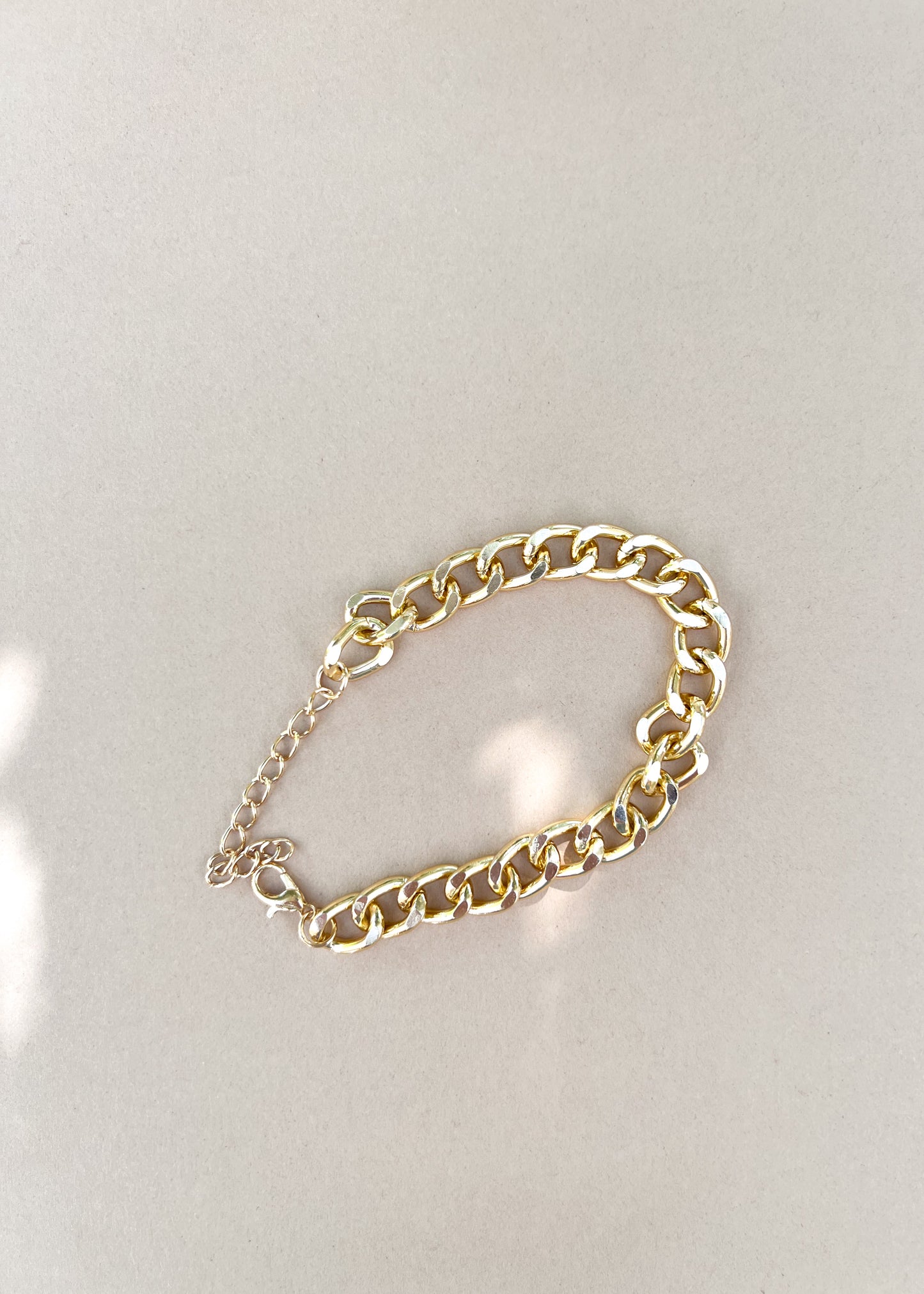 Gold colour chain bracelets