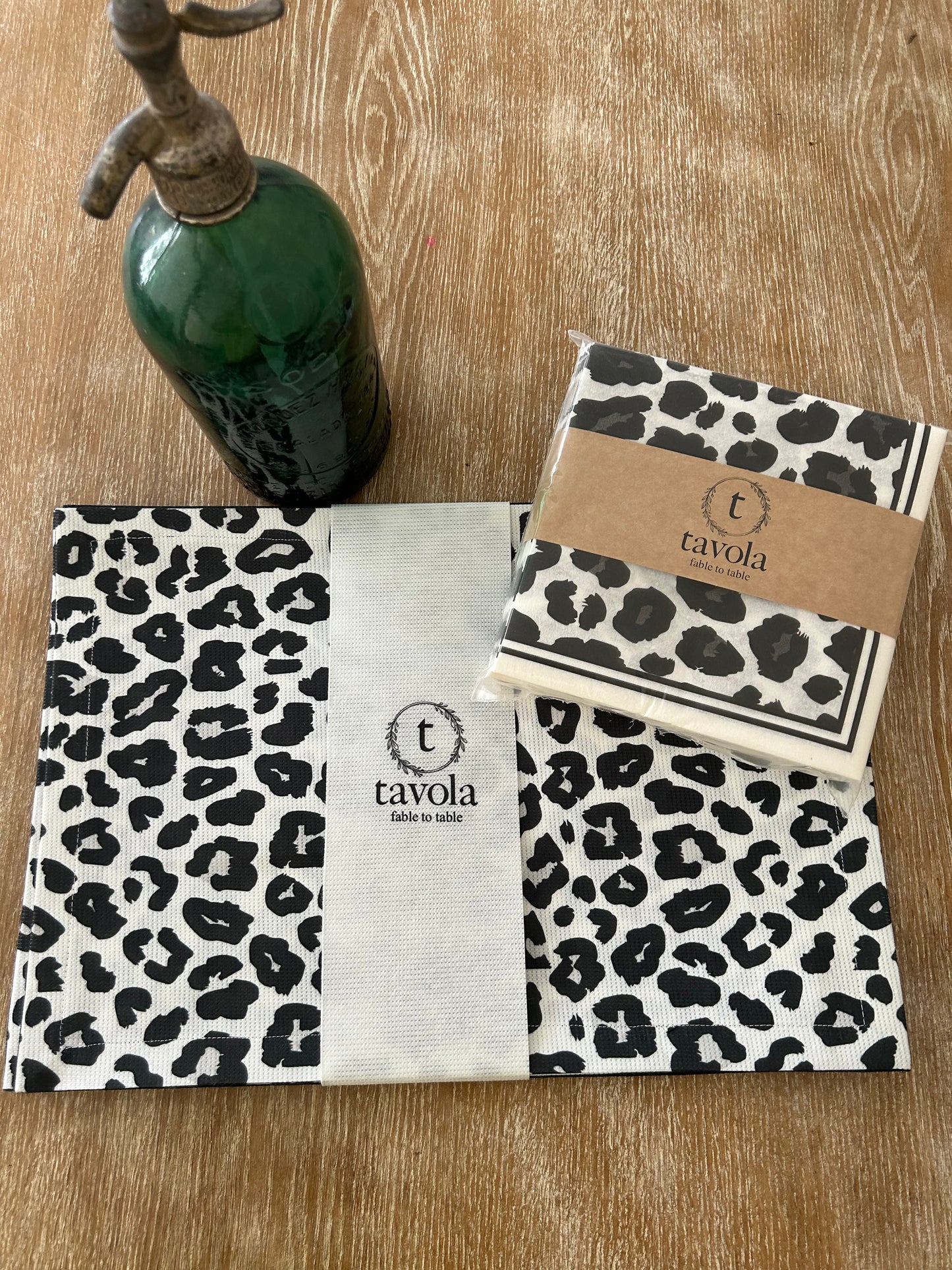 Leopard Black Placemats