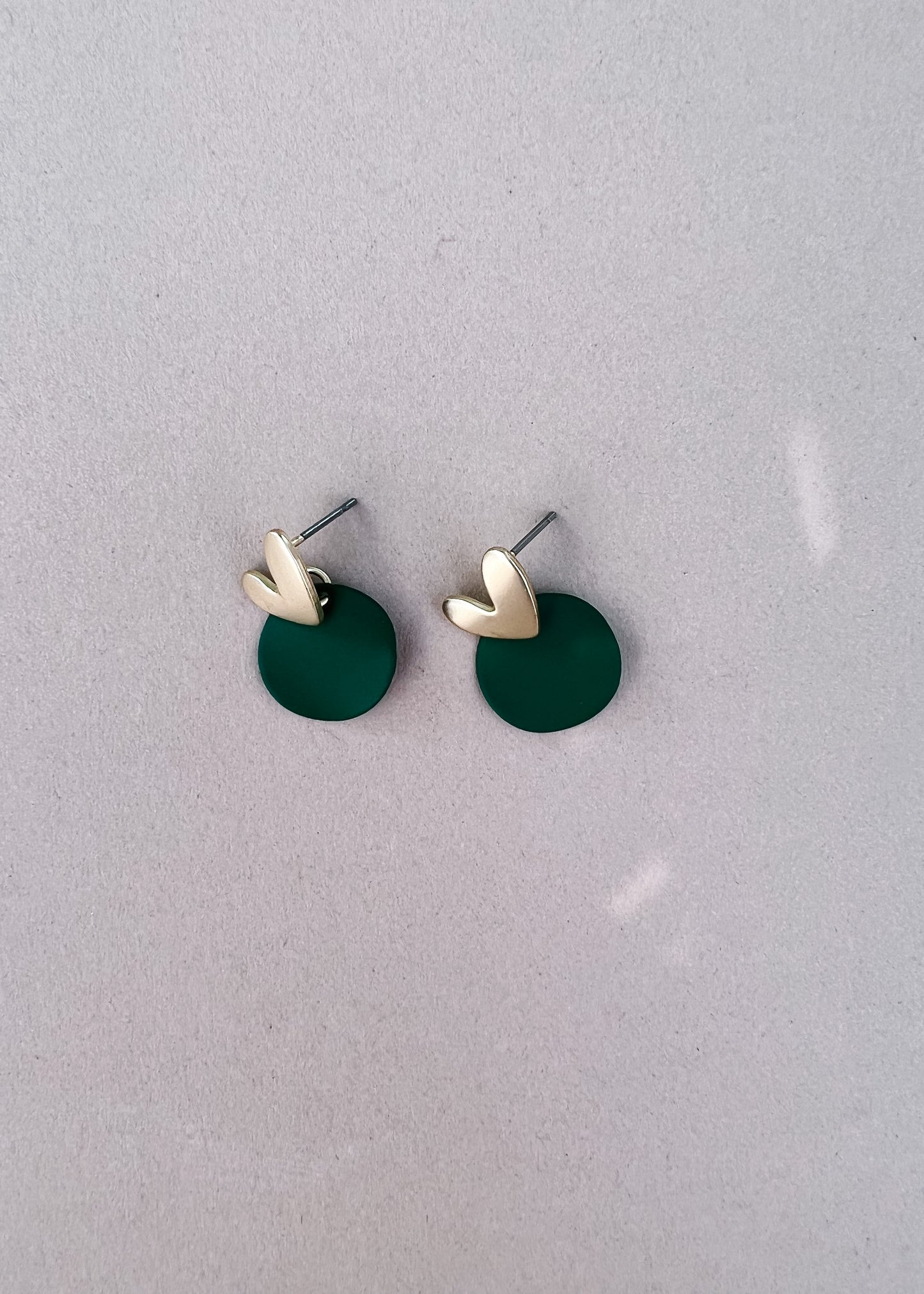 Green Hearts Earrings